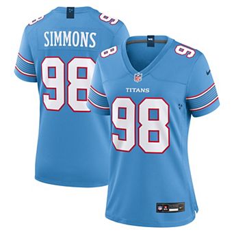 Women's Nike Jeffery Simmons Light Blue Tennessee Titans Game Jersey