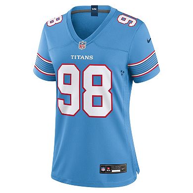 Women's Nike Jeffery Simmons Light Blue Tennessee Titans Game Jersey