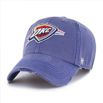 Men's '47 Blue Oklahoma City Thunder Weathered Clean Up Adjustable Hat
