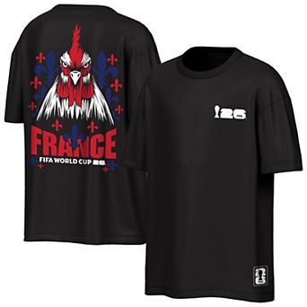Men's Outerstuff Black France National Team FIFA World Cup 2026 Rally Oversized 2-Hit T-Shirt