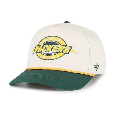 Men's '47 Natural Green Bay Packers Frame Out Two Tone Hitch Adjustable Hat