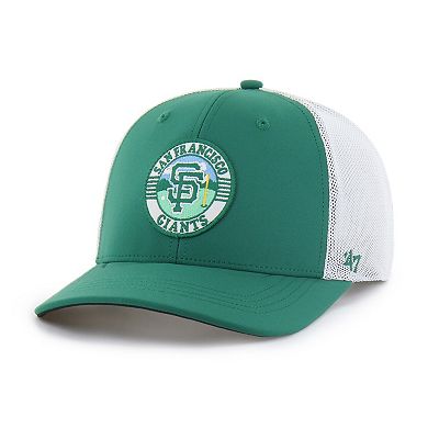 Men's '47 Kelly Green/White San Francisco Giants Elevated Greens Adjustable Trucker Hat