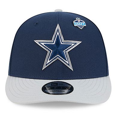 Youth New Era Navy/Silver Dallas Cowboys 2026 NFL Draft Pre-Curved 9FIFTY Snapback Hat