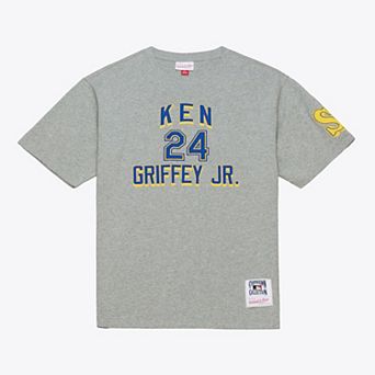 Men's Mitchell & Ness Ken Griffey Jr. Gray Seattle Mariners Player Collection Premium T-Shirt