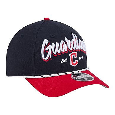 Men's New Era Navy/Red Cleveland Guardians Team Loyal 9FORTY M-Crown Adjustable Hat