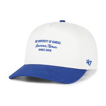 Men's '47 White Kansas Jayhawks Contemporary Basics Two-Tone Hitch Adjustable Hat