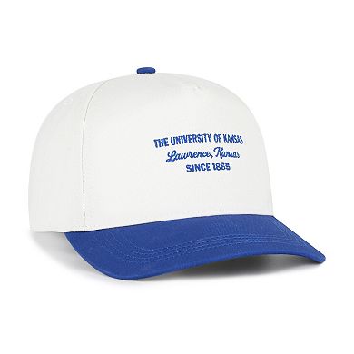 Men's '47 White Kansas Jayhawks Contemporary Basics Two-Tone Hitch Adjustable Hat
