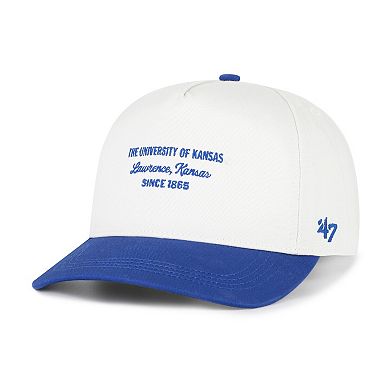 Men's '47 White Kansas Jayhawks Contemporary Basics Two-Tone Hitch Adjustable Hat