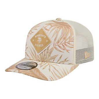 Men's New Era Tan Minnesota Vikings Tonal Palm 9SEVENTY Adjustable Trucker Hat
