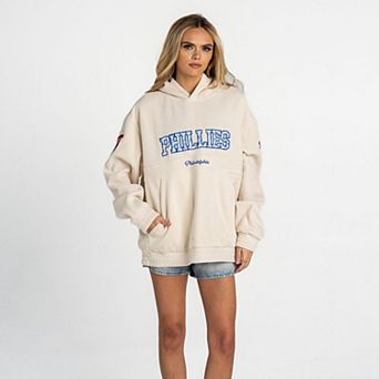 Women's The Wild Collective Cream Philadelphia Phillies Oversized Cord Hoodie