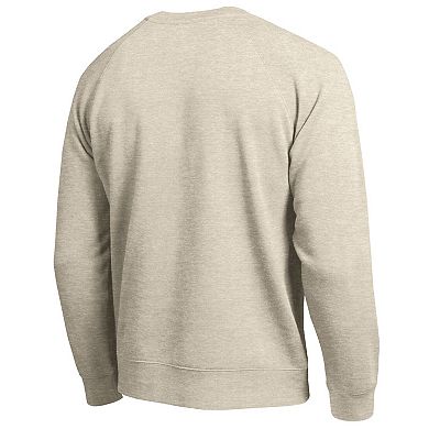 Men's Champion Oatmeal New York Yankees All-Star Soft Felt Raglan Sweatshirt