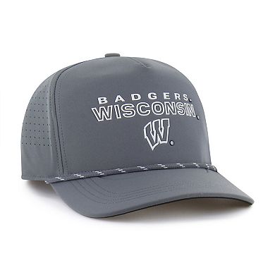 Men's '47 Gray Wisconsin Badgers Forward Vent Hitch Rope Adjustable Hat