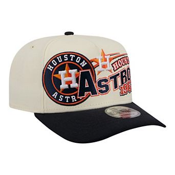 Men's New Era Cream/Navy Houston Astros Classic A-Frame 9FIFTY Snapback Hat