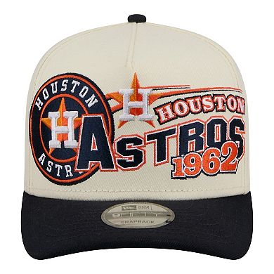 Men's New Era Cream/Navy Houston Astros Classic A-Frame 9FIFTY Snapback Hat