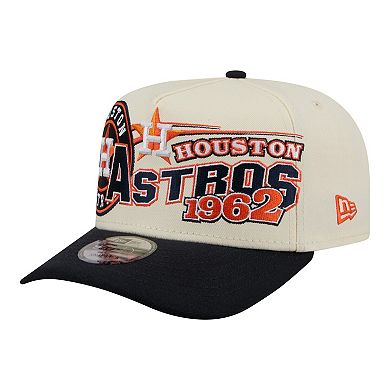 Men's New Era Cream/Navy Houston Astros Classic A-Frame 9FIFTY Snapback Hat