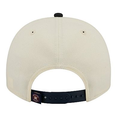 Men's New Era Cream/Navy Houston Astros Classic A-Frame 9FIFTY Snapback Hat