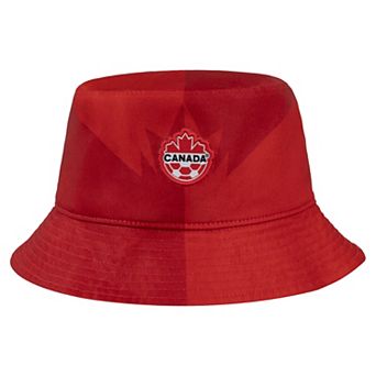 Men's Nike Red Canada Soccer Reversible Bucket Hat