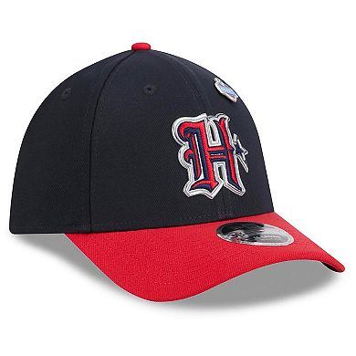 Men's New Era Navy/Red Houston Texans 2026 NFL Draft 39THIRTY M-Crown Flex Hat