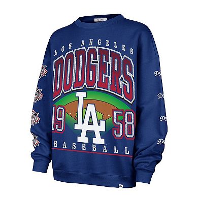 Women's '47 Royal Los Angeles Dodgers Trendy Team Go Big Oversized Sweatshirt