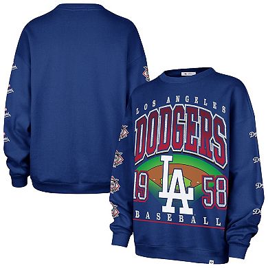 Women's '47 Royal Los Angeles Dodgers Trendy Team Go Big Oversized Sweatshirt