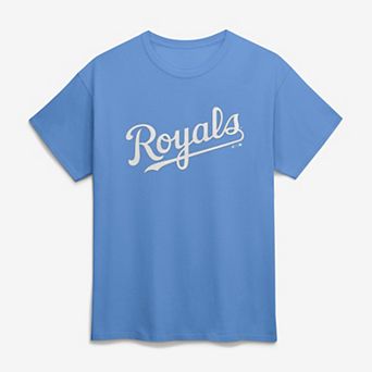 Men's Logo Athletic Light Blue Kansas City Royals Wordmark T-Shirt