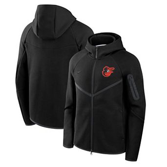 Men's Nike Black Baltimore Orioles Tech Fleece Raglan Full-Zip Windrunner Hoodie