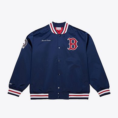 Men's Mitchell & Ness David Ortiz Navy Boston Red Sox Legends Collection Lightweight Satin Full-Snap Jacket