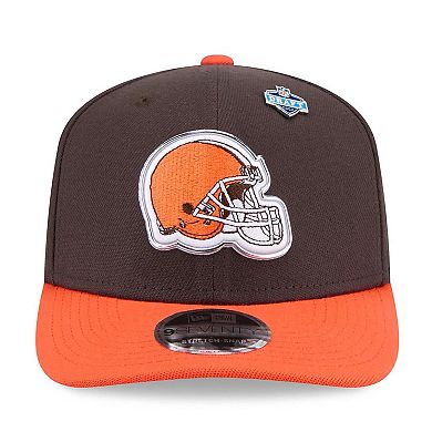 Men's New Era Brown/Orange Cleveland Browns 2026 NFL Draft 9SEVENTY Adjustable Hat