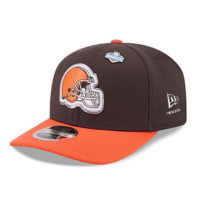 Men's New Era Brown/Orange Cleveland Browns 2026 NFL Draft 9SEVENTY Adjustable Hat