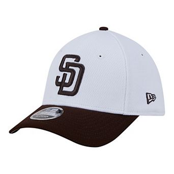 Youth New Era White/Brown San Diego Padres Baseball 39THIRTY M-Crown Flex Hat