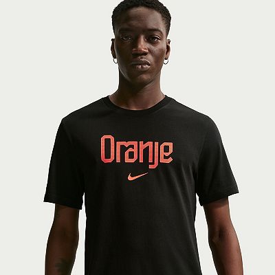 NIKE Oranje Tシャツ ブラック Men's Nike Black Netherlands National Team Wordmark T-Shirt