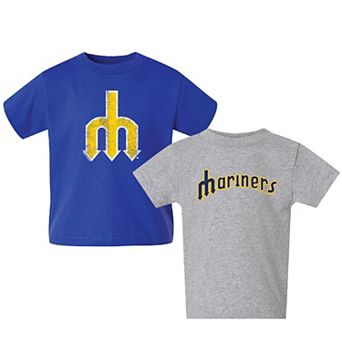 Toddler Soft as a Grape Heather Gray/Heather Gray Seattle Mariners Cooperstown Collection Two-Pack T-Shirt Set