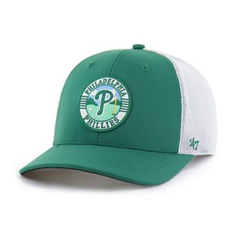 Men's '47 Kelly Green/White Philadelphia Phillies Elevated Greens Adjustable Trucker Hat