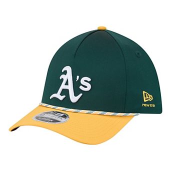 Men's New Era Green/Gold Athletics Rope M-Crown A-Frame 39THIRTY Flex Hat