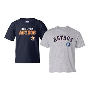 Youth Soft as a Grape Navy/Gray Houston Astros 2-Pack Logo T-Shirt Set