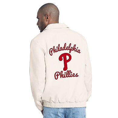Men's Starter White Philadelphia Phillies Franchise Lightweight Full-Zip Jacket