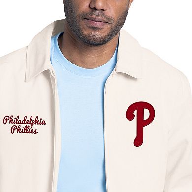 Men's Starter White Philadelphia Phillies Franchise Lightweight Full-Zip Jacket