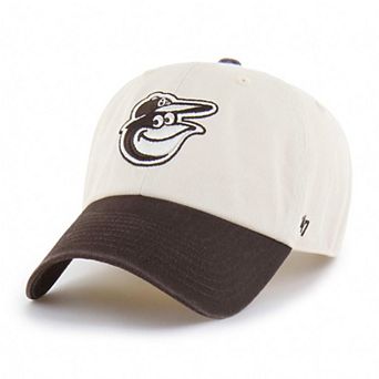 Men's '47 Natural/Brown Baltimore Orioles Two-Tone Fashion Clean Up Adjustable Hat