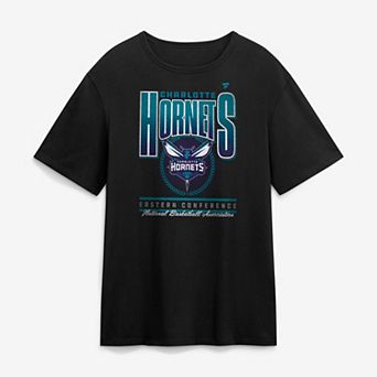 Men's Fanatics Black Charlotte Hornets Oversized Graphics Swish T-Shirt