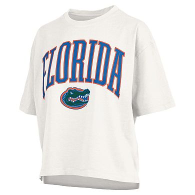Women's Pressbox White Florida Gators Plus Size Nelson Motley Crew Oversized Slub T-Shirt