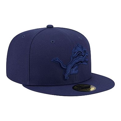 Men's New Era Navy Detroit Lions Color Pack 59FIFTY Fitted Hat