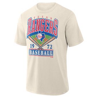 Men's Profile Cream Texas Rangers Big & Tall Screen Print T-Shirt