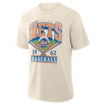 Men's Profile Cream New York Mets Big & Tall Screen Print T-Shirt