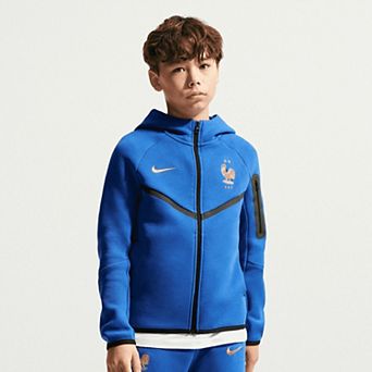 Youth Nike Blue France National Team Tech Fleece Full-Zip Hoodie