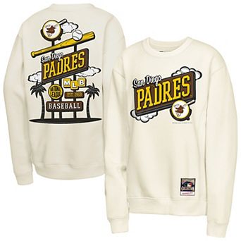 Youth Mitchell & Ness Natural San Diego Padres Retro Billboard Sweatshirt