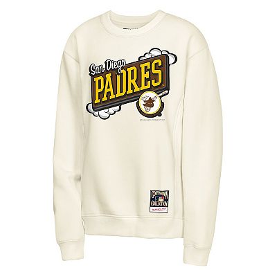 Youth Mitchell & Ness Natural San Diego Padres Retro Billboard Sweatshirt