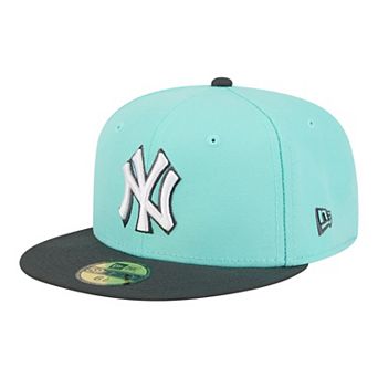 Men's New Era Turquoise/Charcoal New York Yankees Two-Tone Color Pack 59FIFTY Fitted Hat