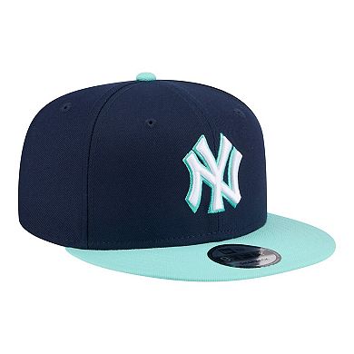 Men's New Era Navy/Turquoise New York Yankees Two-Tone Color Pack 9FIFTY Snapback Hat