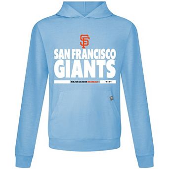 Men's Levelwear Light Blue San Francisco Giants Relay Center Stage Long Sleeve Hooded T-Shirt