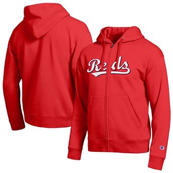 Men's Champion Cincinnati Reds Red All-Star Wordmark Full-Zip Hoodie